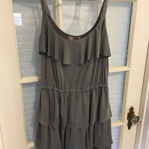 Cute ruffled grey dress